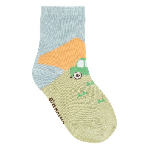 Kit meia colorida C/3 pares tag 31-34 masculino Pimpolho