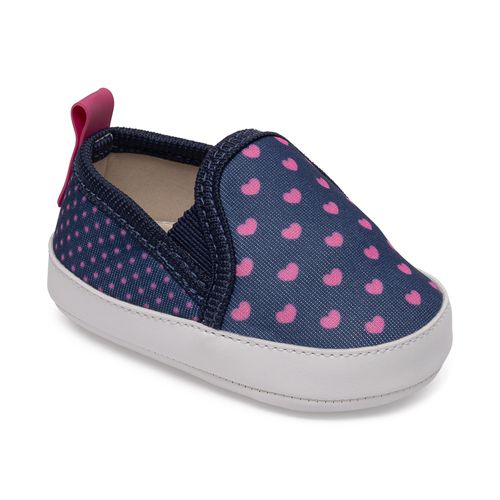 Tênis slip fit infantil Pimpolho marinho/branco