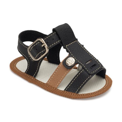 Sandália infantil aventura Pimpolho preta/marrom