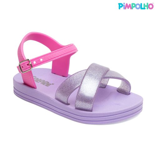 SSandália infantil glam lilas