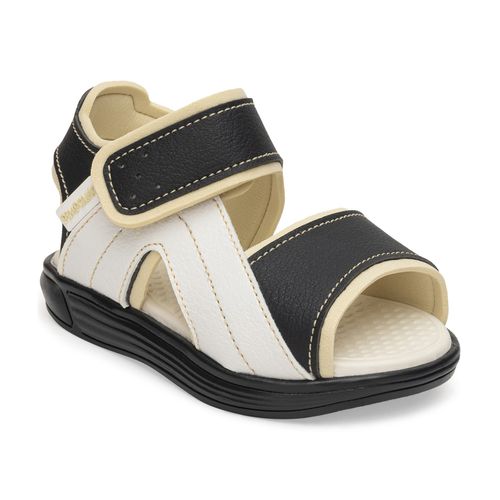 Sandália infantil papete trekker Pimpolho preta/branca