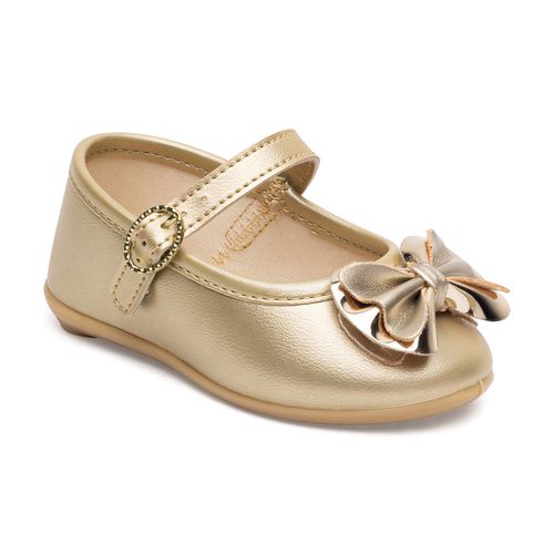 Sapatilha boneca infantil pimpolho dourada