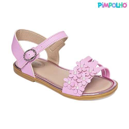Sandália infantil flora Pimpolho rosa