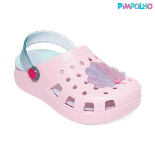 Sandália infantil  babuche colore rosa