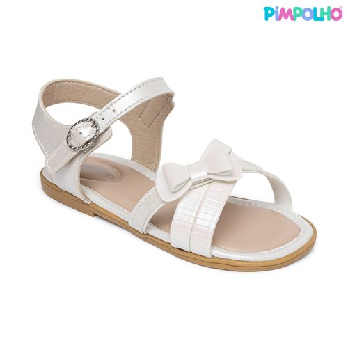 Sandália infantil glam Pimpolho branca
