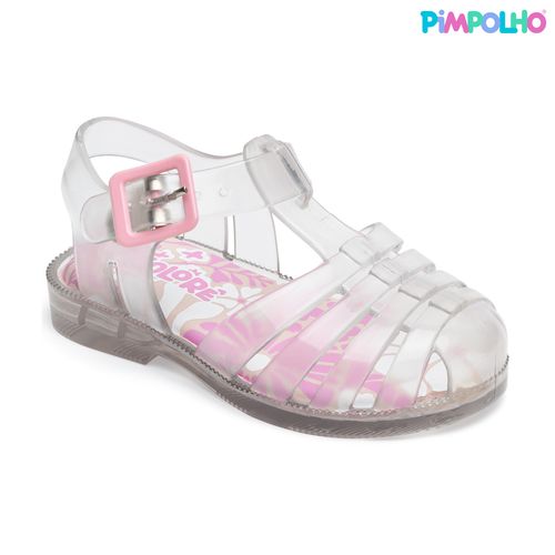 Sandália infantil pimpolho transparente