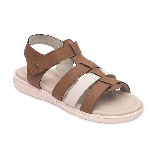 Sandália infantil casual Pimpolho marrom/bege