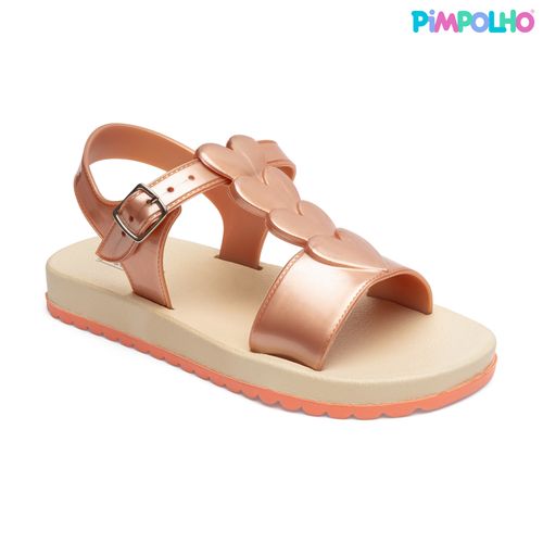 Sandália infantil colore cobre