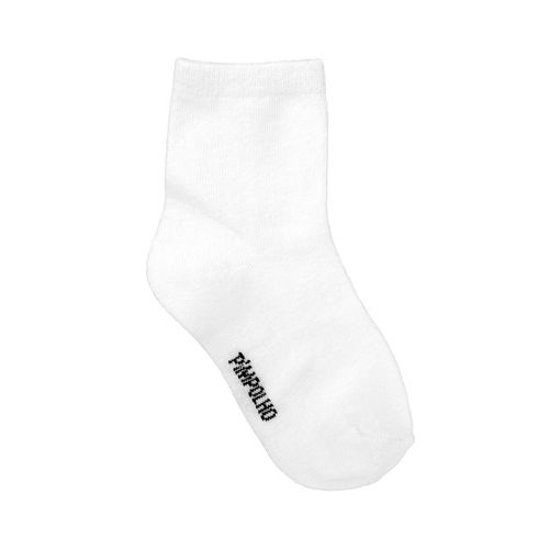 Kit meia lisa 3 prs/tag cano alto 16-20 branca/azul masculina Pimpolho