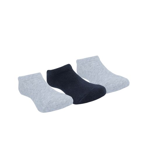 Kit Meia Lisa 3 prs/tag invisivel cinza/preta 26-30 unissex Pimpolho