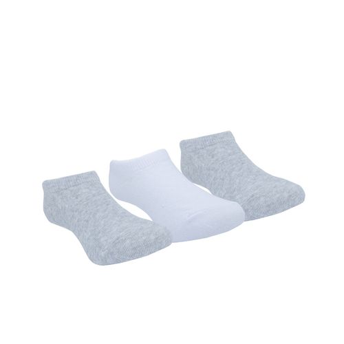 Kit Meia Lisa 3 prs/tag Invisivel cinza/branca 26-30 Unissex Pimpolho