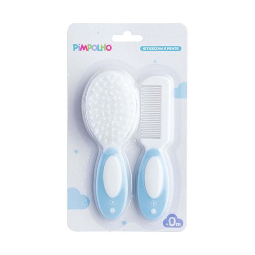 Kit escova e pente para bebê masculino Pimpolho