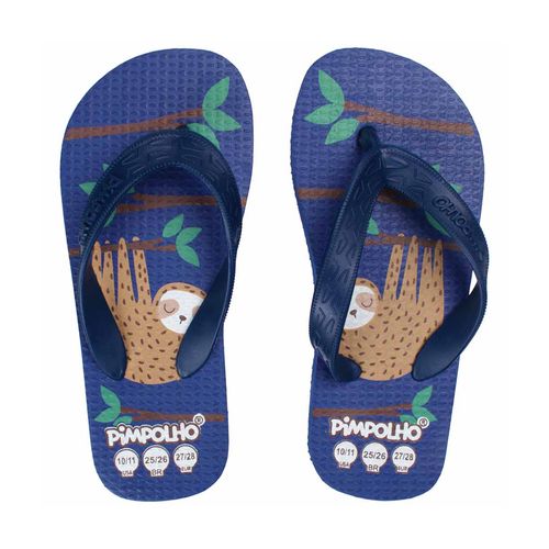 Sand praiana kids Azul/Preguiça masc Pimpolho