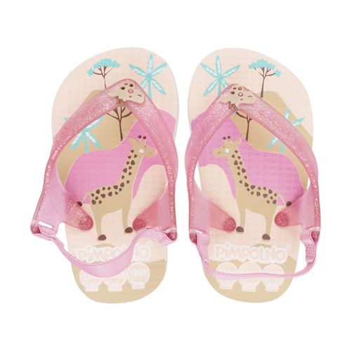 Sand praiana baby rosa/girafa fem Pimpolho