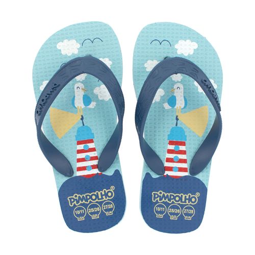 Sand praiana kids Azul/Farol masc Pimpolho