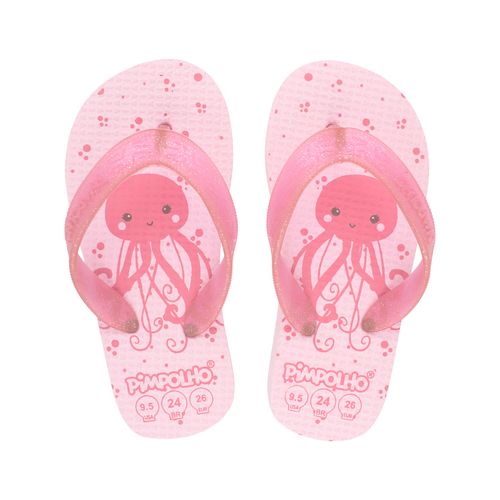Sand praiana kids Rosa/Flamingos fem Pimpolho