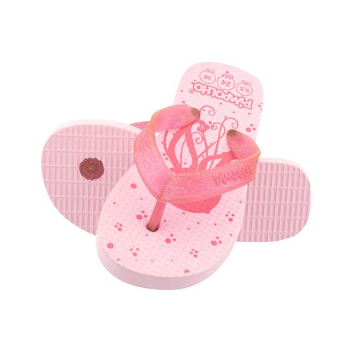 Sand praiana kids Rosa/Flamingos fem Pimpolho