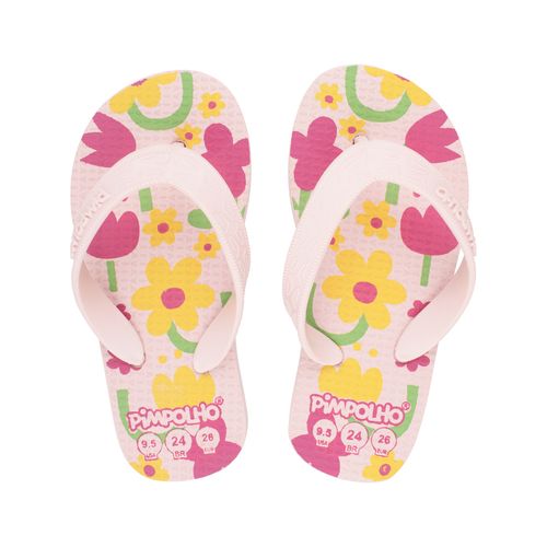 Sand praiana kids Rosa/Flores fem Pimpolho