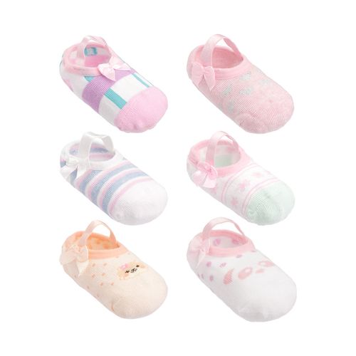 Meia sapatilha colorida antiderrapante 16-20 feminino Pimpolho