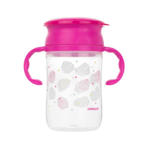 Copo de treinamento 360 com alça 330ML feminino Pimpolho