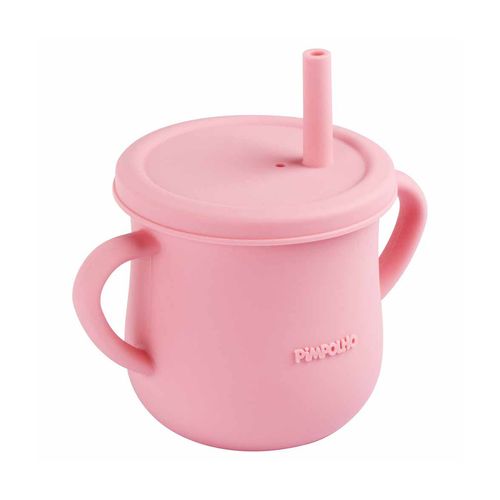 Copo de silicone com canudo soft 150ML feminino Pimpolho