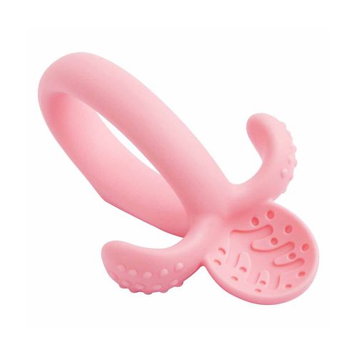 Colher de treinamento de silicone soft rosa feminino Pimpolho