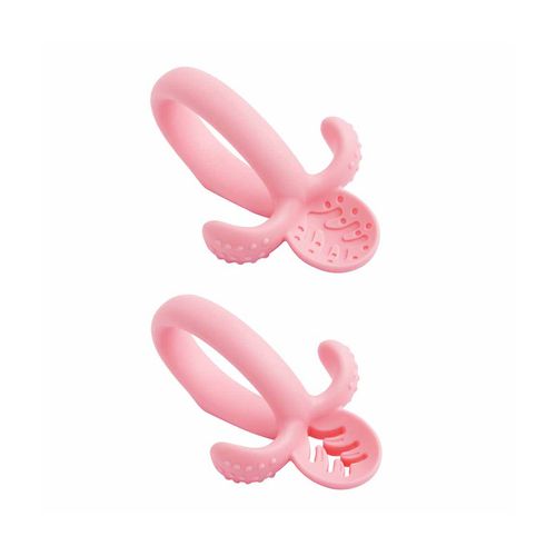 Colher de treinamento de silicone soft rosa feminino Pimpolho