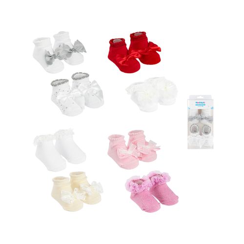 Kit meia festinha infantil C/2 prs RN feminino Pimpolho