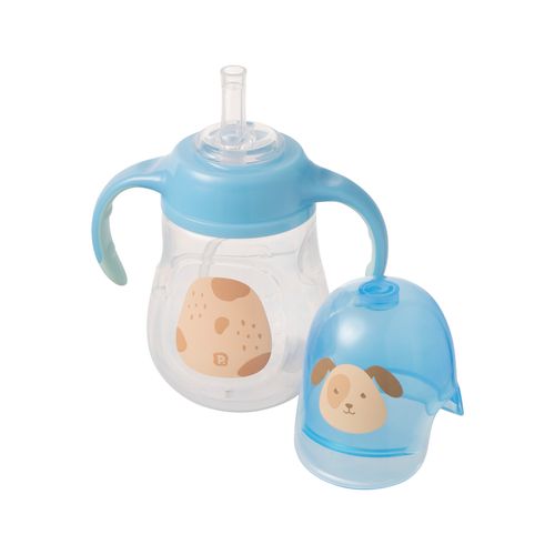 Copo de treinamento bichinho com alça e tampa 280ml cachorro masc Pimpolho