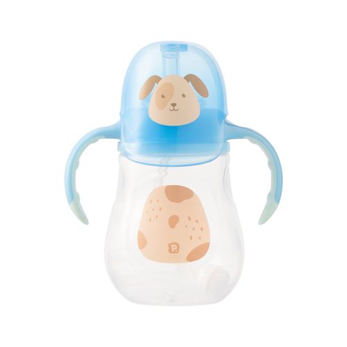 Copo de treinamento bichinho com alça e tampa 280ml cachorro masc Pimpolho