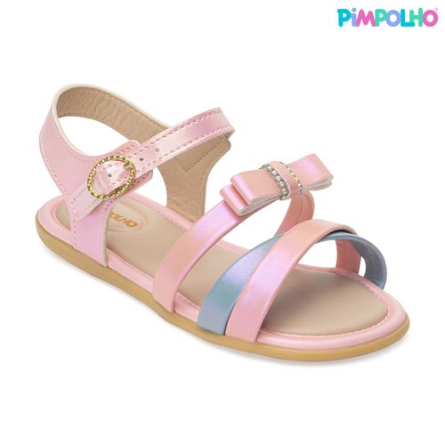 Sandália infanti glam pimpolho rosa/azul