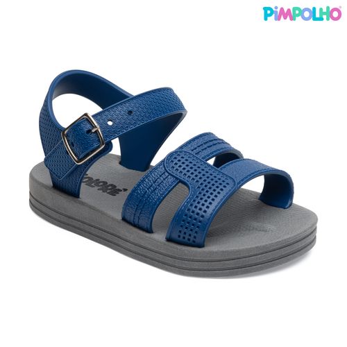 Sandália infantil aventura azul/cinza