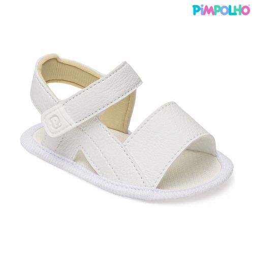 Sandália infantil batizado Pimpolho branca