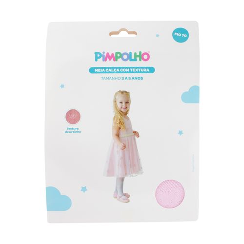 Meia calça com textura urso 03-05 Anos feminino Pimpolho