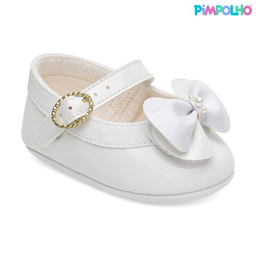 sapatilha batizado infantil pimpolho branca