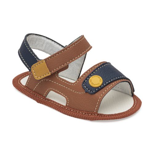 Sandália infantil colors Pimpolho marrom/azul