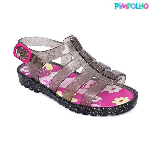 Sandália infantil gladiadora  preta