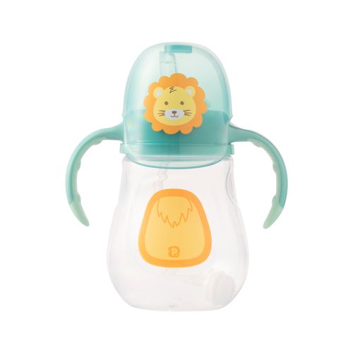 Copo de treinamento bichinho com alça e tampa 280ml leão masc Pimpolho