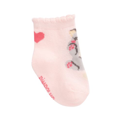 Kit meia colorida C/3 pares tag 00-15 fem Pimpolho