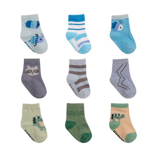 Kit meia colorida C/3 pares tag 16-20  antiderrapante masc Pimpolho