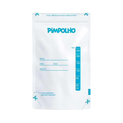 Sacos de armazenamendo para leite materno 200ML Pimpolho