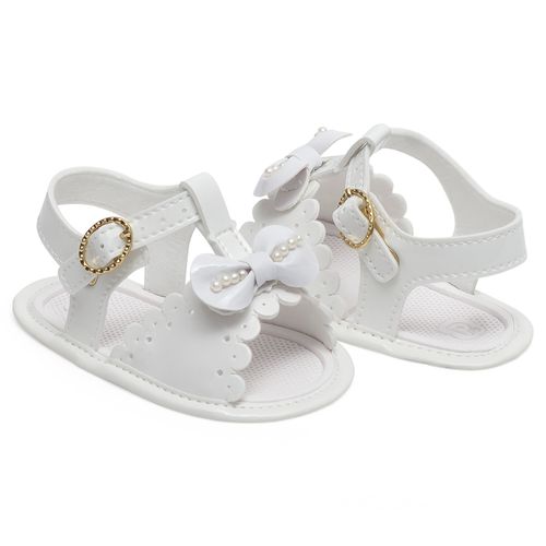 Sandália infantil batizado Pimpolho branca