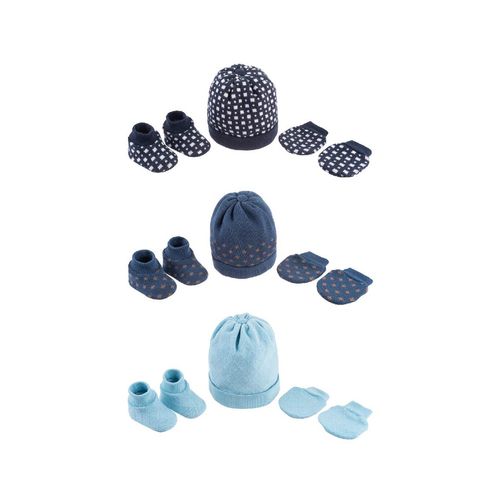 Kit gorro luva e sapato RN masculino Pimpolho