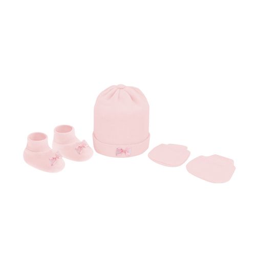 Kit gorro luva e sapato RN feminino Pimpolho