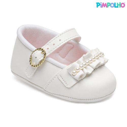 sapatilha batizado infantil pimpolho branca