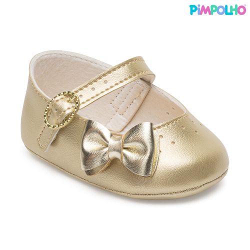 sapatilha boneca infantil pimpolho dourada
