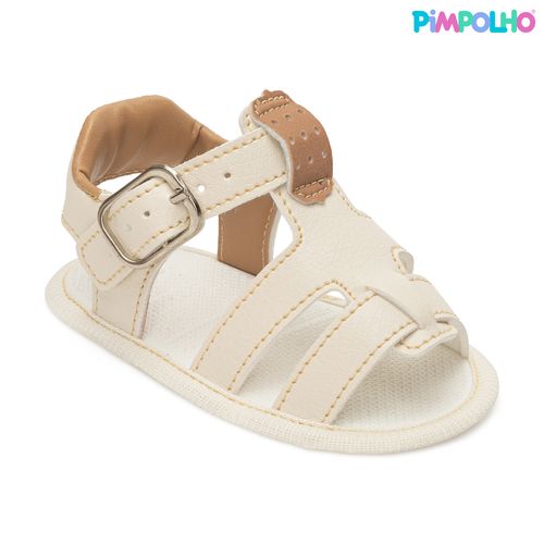 SandÃ¡lia infantil casual Pimpolho off white