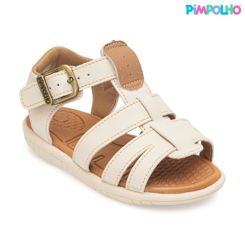 SandÃ¡lia infantil casual Pimpolho off white