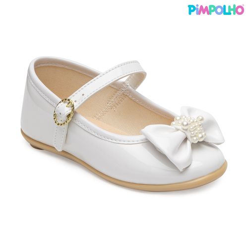 Sapatilha batizado infantil Pimpolho branca