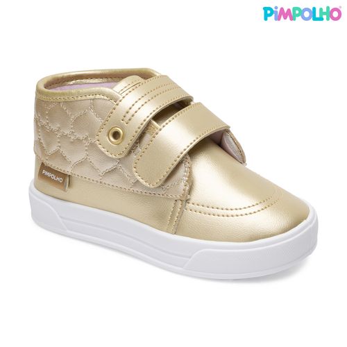 TÃªnis street urban kids pimpolho dourada